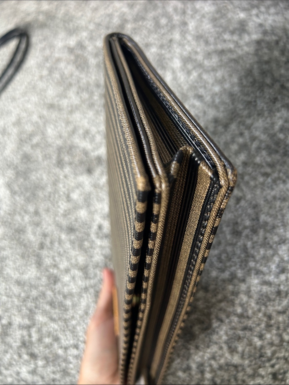 Striped Canvas Clutch - Picture 5 of 13
